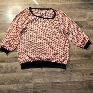Massini Pink and Black Blouse
